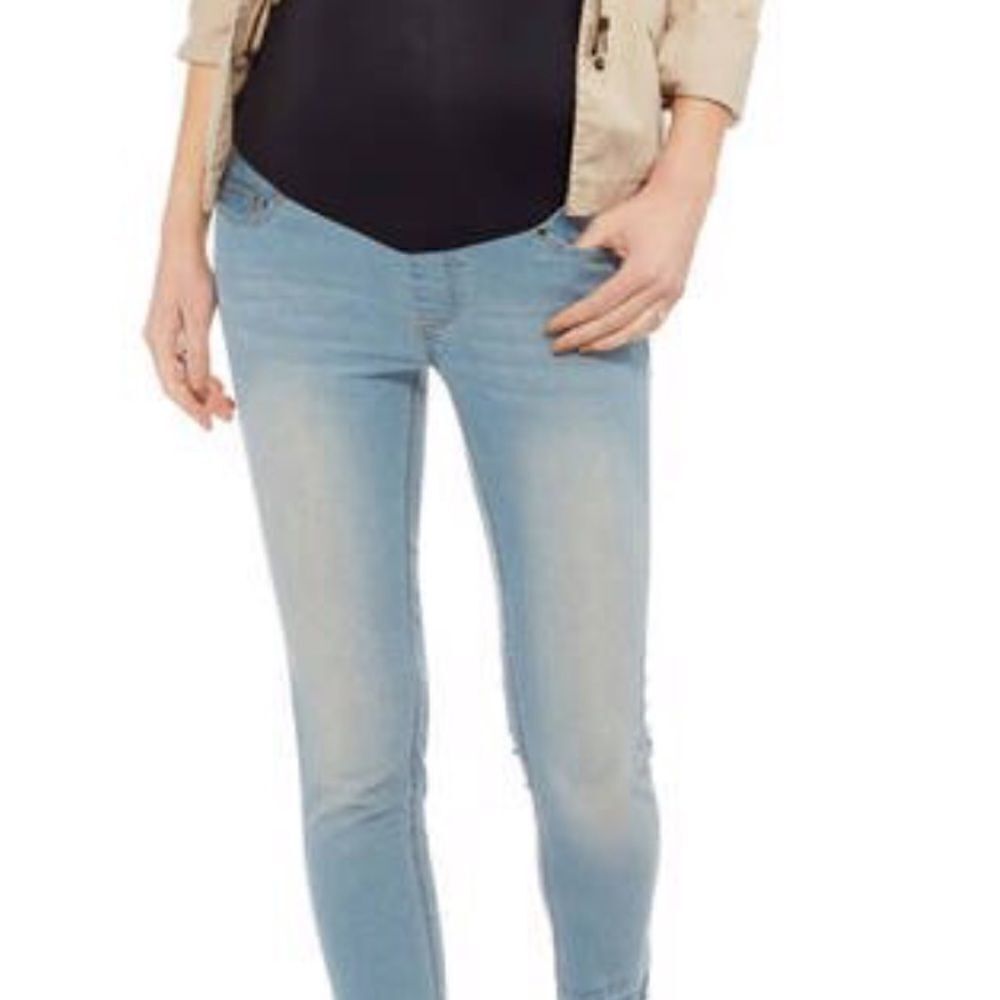Oh! mamma 12 Light Wash Blue Maternity Denim
